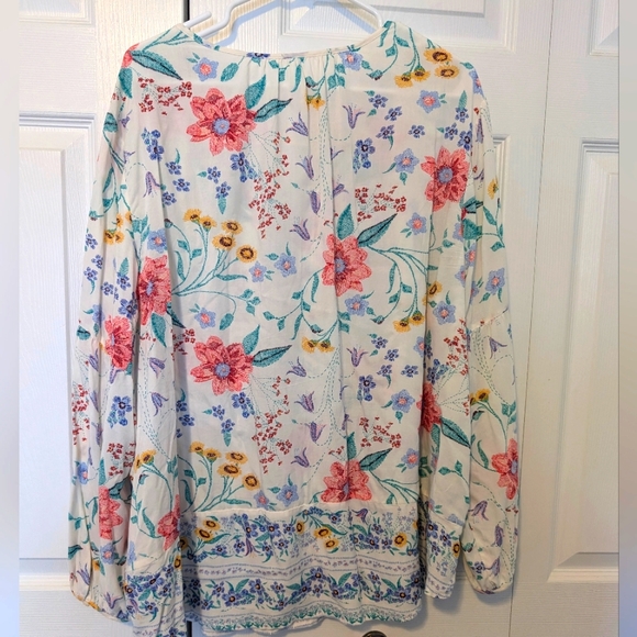 Euc Old navy floral long sleeve blouse size xxl - Picture 7 of 7